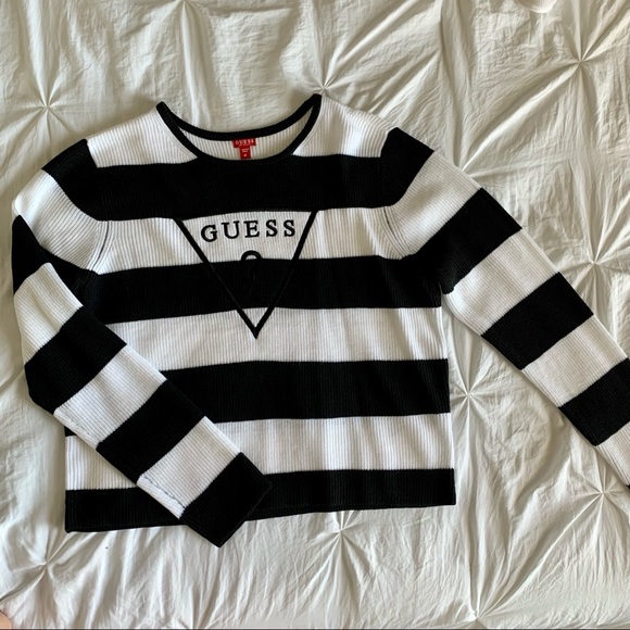 guess striped sweater